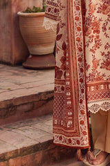 UAE-3 Piece Printed Lawn Suit with Dupatta CL-62118 B