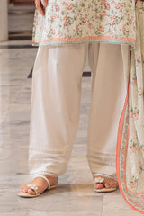 UAE-3 Piece Printed Lawn Suit and Dyed Trouser