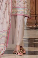 UAE-3 Piece Printed Lawn Suit and Dyed Trouser  CL-62119 B