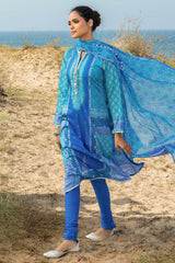 UAE-3 Piece Printed Lawn Suit CL-62148 B