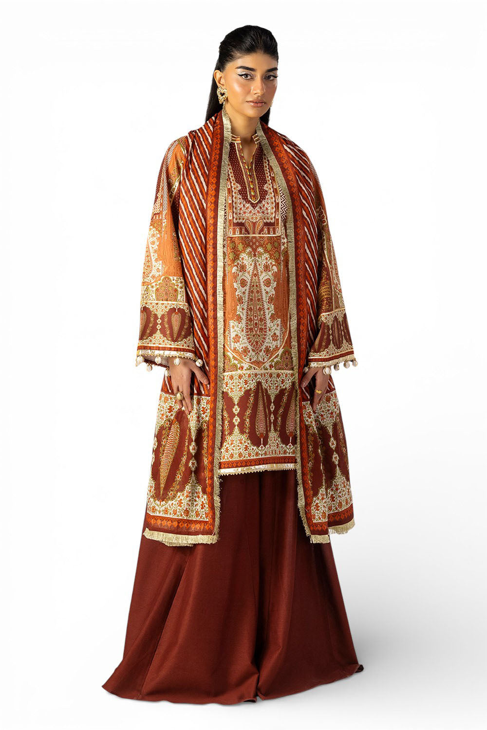 UAE-3 Piece Printed Lawn Suit with Dupatta CL-62152