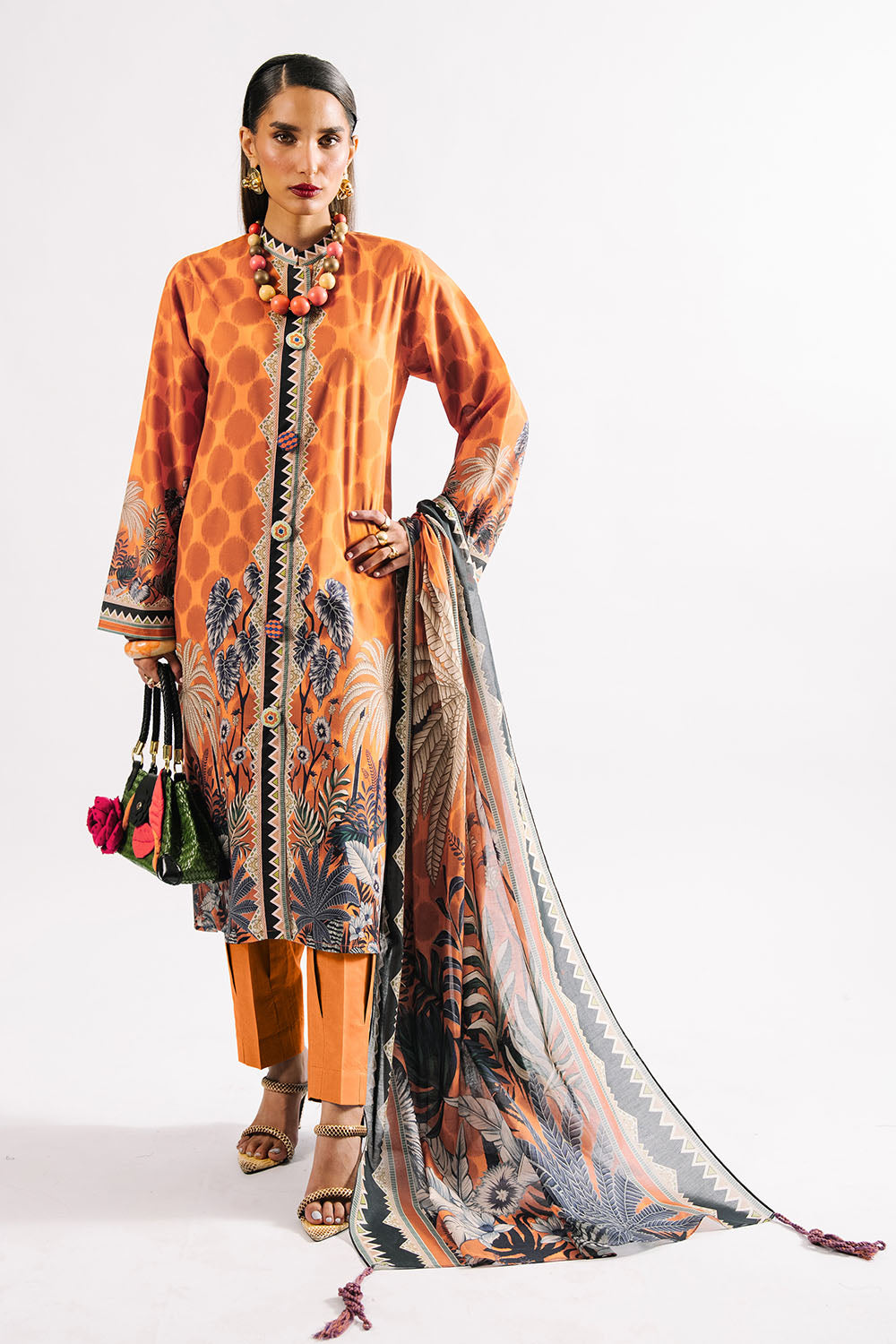 UAE-3 Piece Printed Lawn Suit with Dupatta CL-62156