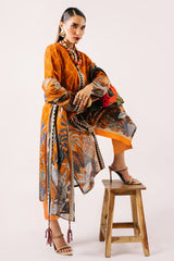 UAE-3 Piece Printed Lawn Suit with Dupatta CL-62156