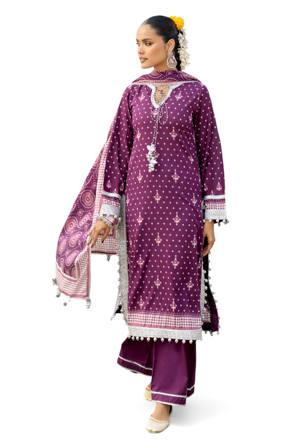 UAE-3 Piece Printed Lawn Suit CL-62168 A