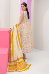 UAE-3 Piece Printed Lawn Suit and Dyed Trouser  CL-62291 A