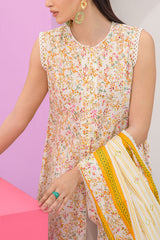 UAE-3 Piece Printed Lawn Suit and Dyed Trouser  CL-62291 A