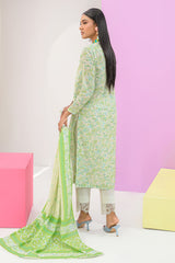 UAE-3 Piece Printed Lawn Suit and Dyed Trouser  CL-62291 B