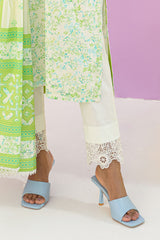 UAE-3 Piece Printed Lawn Suit and Dyed Trouser  CL-62291 B