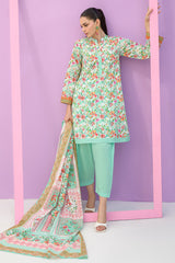 UAE-3 Piece Printed Lawn Suit and Dyed Trouser  CL-62292 A