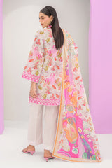 UAE-3 Piece Printed Lawn Suit and Dyed Trouser  CL-62293 A