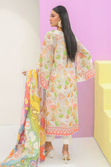 UAE-3 Piece Printed Lawn Suit and Dyed Trouser  CL-62293 B
