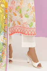 UAE-3 Piece Printed Lawn Suit and Dyed Trouser  CL-62293 B