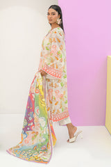 UAE-3 Piece Printed Lawn Suit and Dyed Trouser  CL-62293 B