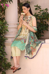 UAE-3 Piece Printed Lawn Suit