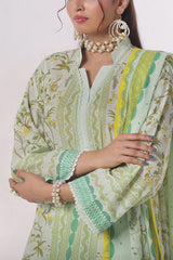UAE-3 Piece Printed Lawn Suit