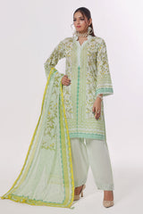 UAE-3 Piece Printed Lawn Suit