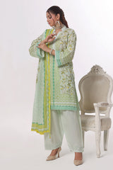 UAE-3 Piece Printed Lawn Suit