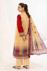 UAE-3 Piece Printed Lawn Suit