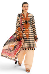 UAE-3 Piece Printed Lawn Suit