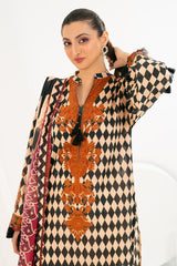 UAE-3 Piece Printed Lawn Suit