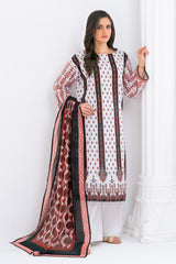 UAE-3 Piece Printed Lawn Suit
