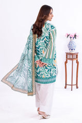 UAE-3 Piece Printed Lawn Suit