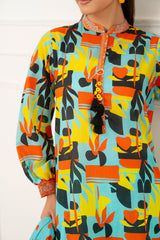 UAE-3 Piece Printed Lawn Suit