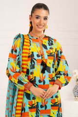 UAE-3 Piece Printed Lawn Suit