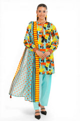 UAE-3 Piece Printed Lawn Suit