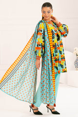 UAE-3 Piece Printed Lawn Suit
