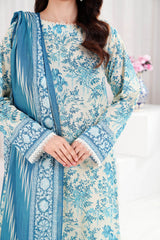 UAE-3 Piece Printed Lawn Suit