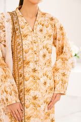UAE-3 Piece Printed Lawn Suit