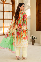 UAE-3 Piece Printed Lawn Suit