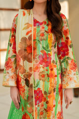 UAE-3 Piece Printed Lawn Suit
