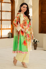 UAE-3 Piece Printed Lawn Suit