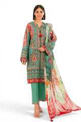 UAE-3 Piece Printed Lawn Suit