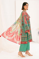 UAE-3 Piece Printed Lawn Suit