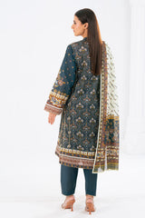 UAE-3 Piece Printed Lawn Suit