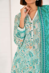 UAE-3 Piece Printed Lawn Suit