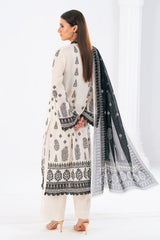 UAE-3 Piece Printed Lawn Suit