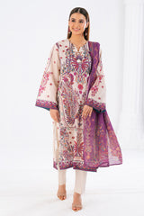 UAE-3 Piece Printed Lawn Suit
