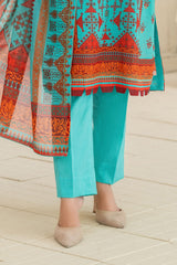UAE-3 Piece Printed Lawn Suit
