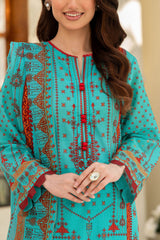 UAE-3 Piece Printed Lawn Suit