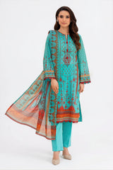 UAE-3 Piece Printed Lawn Suit