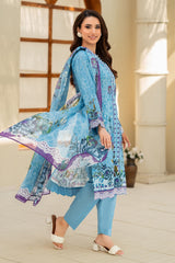 UAE-3 Piece Printed Lawn Suit