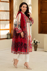 UAE-3 Piece Printed Lawn Suit