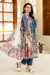UAE-3 Piece Printed Lawn Suit