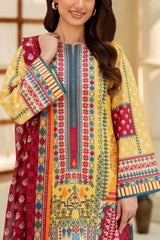 UAE-3 Piece Printed Lawn Suit