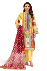 UAE-3 Piece Printed Lawn Suit