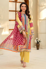 UAE-3 Piece Printed Lawn Suit